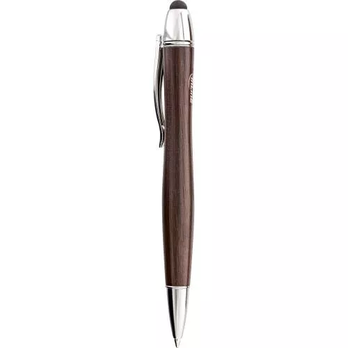 InLine® woodpen Stylus-Stift für Touchscreens + Kugelschreiber Walnuss/Metall