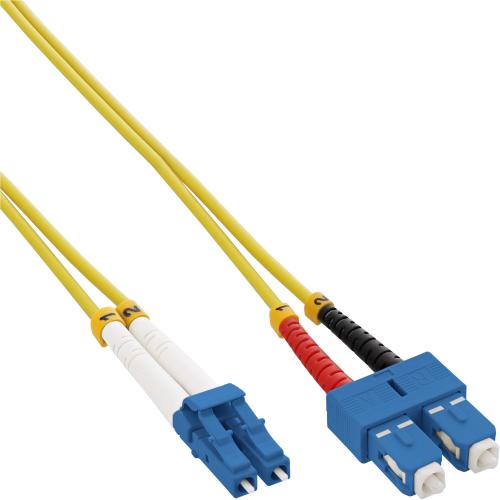 InLine® LWL Duplex Kabel LC/SC 9/125µm OS2