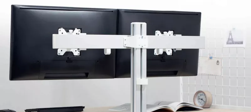 Aluminium Monitor Tischhalterung für 2 Monitore 