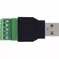 Preview: USB-A 2.0 Terminalblock-Adapter, Stecker, 5-polig, ohne Kabel