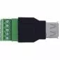 Preview: USB-A 2.0 Terminalblock-Adapter, Buchse, 5-polig, ohne Kabel