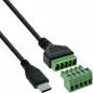 Preview: USB-C Stecker auf Terminalblock, 5-polig, mit Kabel, 1 m