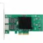 Preview: Dual-Gigabit Netzwerk Schnittstellenkarte, PCIe x4, 2x RJ45 (1 Gb/s), Low-Profile