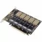 Preview: SATA Schnittstellenkarte, PCIe x16, 5x M.2 Key B (SATA), Low-Profile, inkl. Adapter