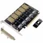 Preview: SATA Schnittstellenkarte, PCIe x16, 5x M.2 Key B (SATA), Low-Profile, inkl. Adapter