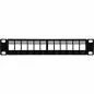 Preview: 10 Zoll Leerpanel 12 Port, 1HE, für Keystone Module, schwarz