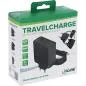 Preview: USB-C Netzteil 140 W – GaN, festes Kabel, EU/UK/US Stecker, schwarz