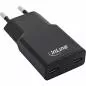 Preview: USB-C Ladegerät 30W schwarz, Dual USB-C, PD/PPS, GaN