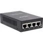 Preview: PoE+ 10Gigabit Injektor Hub, 4 Port, Metall, lüfterlos