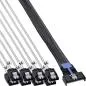 Preview: MCIO x8 Breakout-Kabel auf 8x SATA, 1 m