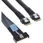 Preview: MCIO x8 auf 2x SFF-8654 4i Twinax-Kabel, PCIe Gen4/Gen5, 1 m