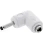 Preview: DC Winkeladapter 3,5x1,35 mm, Stecker/Buchse, weiß
