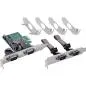 Preview: PCIe x1 Schnittstellenkarte mit 4x RS-232 (seriell), Low Profile