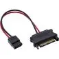 Preview: SATA Stromadapter, 15-pol. SATA Buchse auf 6-pol. SlimSATA Stecker, 0,15 m