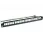 Mobile Preview: InLine® Patchfeld Cat.6A 24fach Keystone Snap In Leerblech Patchpanel 19Zoll 1HE schwarz