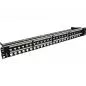 Mobile Preview: InLine® Patchfeld Cat.6A 48fach Keystone Snap In Leerblech Patchpanel 19Zoll 1HE schwarz