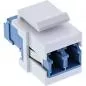Preview: LWL Keystone Snap-In Kupplung LC/LC, Duplex, Singlemode, Weiß/Blau Preview: LWL Keystone Snap-In Kupplung LC/LC, Duplex, Singlemode, Weiß/Blau