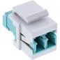Preview: LWL Keystone Snap-In Kupplung LC/LC, Duplex, Multimode, Weiß/Türkis Preview: LWL Keystone Snap-In Kupplung LC/LC, Duplex, Multimode, Weiß/Türkis
