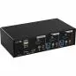 Preview: InLine® KVM Desktop Switch 2fach HDMI USB 3.0 Hub mit Audio