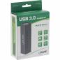 Preview: InLine® USB 3.0 Hub 7 Port Aluminiumgehäuse schwarz mit 2,5A Netzteil