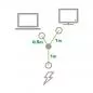 Mobile Preview: InLine® Netzkabel Y Kabel Schutzkontaktstecker zu Kaltgeräte & Notebookstecker 2m