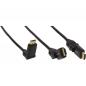 Preview: InLine® HDMI Kabel High Speed Ethernet Winkel Stecker Stecker flexibel schwarz Kontakte vergoldet