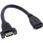 Preview: HDMI Einbauadapterkabel 4K – HDMI A Buchse auf Einbaubuchse, 0,2 m
