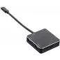 Preview: InLine® USB 3.1 Hub USB Typ C zu 4 Port Typ A mit PD bis 60W Aluminiumgehäuse schwarz ohne Netzteil
