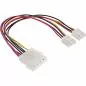 Preview: 4-Pin Molex auf 2x Floppy Stromadapter – 0,20 m