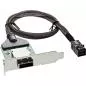 Preview: InLine® SAS HD low profile PCI Slotblech mit Kabel ext. SFF-8088 auf int. SFF-8643 0,5m
