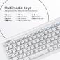 Preview: Perixx PERIDUO-707 PLUS US LAYOUT W Mini Tastatur und Maus Set schnurlos weiß