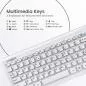Preview: Perixx PERIDUO-707 PLUS US LAYOUT W Mini Tastatur und Maus Set schnurlos weiß