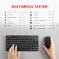 Preview: Perixx PERIDUO-712 DE B Mini Tastatur und Maus Set schnurlos schwarz