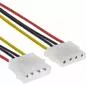 Preview: 4-Pin Molex Stromverlängerung – 0,50 m rund