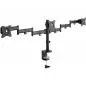 Preview: InLine® Tischhalterung für 3x TFT/LCD/LED bis 68cm (27") max. 3x 8kg