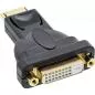 Preview: InLine® DisplayPort Adapter DisplayPort Stecker auf DVI-D 24+1 Buchse schwarz