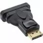 Preview: InLine® DisplayPort Adapter DisplayPort Stecker auf DVI-D 24+1 Buchse schwarz