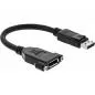 Preview: InLine® DisplayPort Adapterkabel DisplayPort Stecker auf Buchse zum Einbau 0,2m