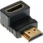 Preview: InLine® HDMI Adapter Stecker Buchse gewinkelt unten vergoldete Kontakte 4K2K kompatibel