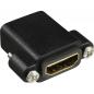 Preview: InLine® HDMI Adapter zum Einbau mit Gewinde HDMI A Buchse Buchse vergoldete Kontakte