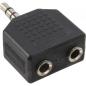 Preview: InLine® Audio Adapter 3,5mm Klinke Stecker an 2x 3,5mm Klinke Buchse Stereo