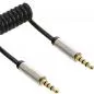 Preview: InLine® Slim Audio Spiralkabel Klinke 3,5mm ST ST 4 polig Stereo