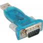 Preview: InLine® USB zu Seriell Adapter Stecker A an 9pol Sub D Stecker mit USB Verlängerung 0,8m