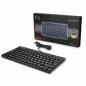 Preview: Perixx PERIBOARD-426 DE kabelgebunden USB Mini Tastatur mit flachen Tasten schwarz