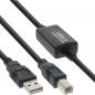 Preview: InLine® USB 2.0 Kabel, aktiv mit Signalverstärkung "Repeater", A an B, 10m