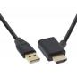Preview: InLine® HDMI Adapter Stecker Buchse mit USB Power Einspeisung 0,5m