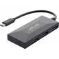 Preview: InLine® USB 3.2 Gen 1 OTG HUB USB Typ C zu 7 Port Typ A Aluminiumgehäuse schwarz ohne Netzteil