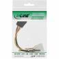 Preview: InLine® SATA Stromadapterkabel 1x 13,34cm (5,25") Buchse an 15pol SATA Stecker 0,15m
