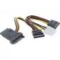 Preview: InLine® SATA Stromadapterkabel SATA Stecker Buchse an 2x SATA Stecker + 5,25 Stecker Preview: InLine® SATA Stromadapterkabel SATA Stecker Buchse an 2x SATA Stecker + 5,25 Stecker