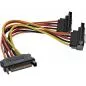 Preview: InLine® SATA Strom-Y-Kabel SATA Buchse an 2x SATA Stecker gewinkelt mit Sicherheitslaschen 0,15m Preview: InLine® SATA Strom-Y-Kabel SATA Buchse an 2x SATA Stecker gewinkelt mit Sicherheitslaschen 0,15m